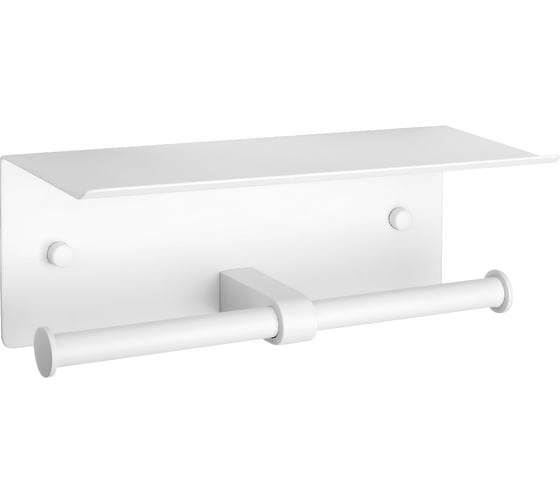 Изображение товара Бумагодержатель двойной с полкой для телефона FIXSEN HOTEL белый 31011W-2