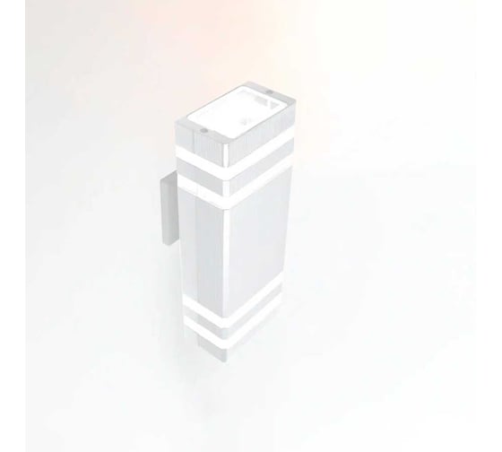 Изображение товара Фасадный светильник General Lighting Systems Катет с двойным боковым рассеивателем (110*115*300), GWL-2MR16-GU10-S-IP65, два патрона GU10, под лампу до 50Вт, корпус металл, белый 662591