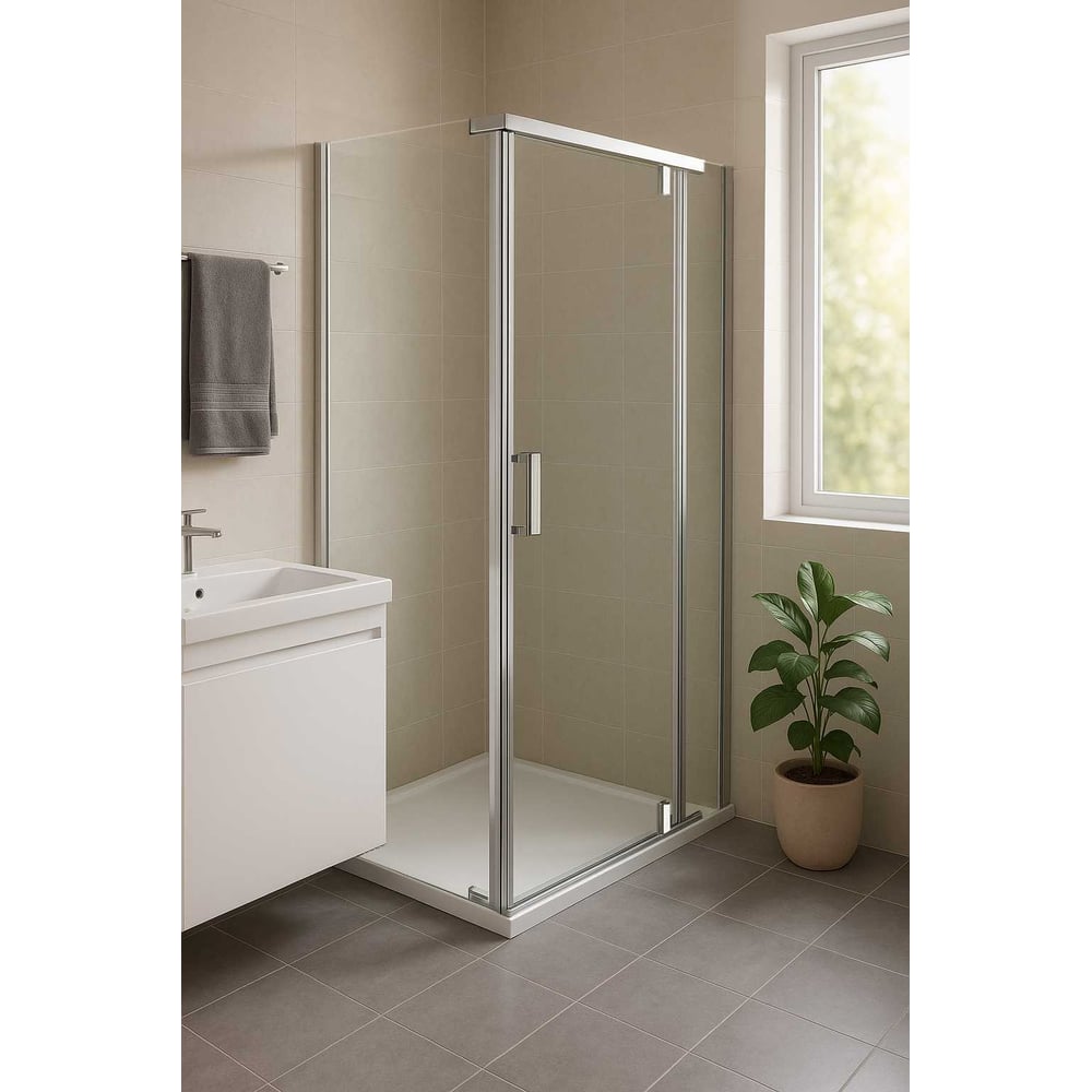 Изображение товара Душевой уголок OLIVE'S VIAR прямоугольный стеклянный 1200х800 мм хром