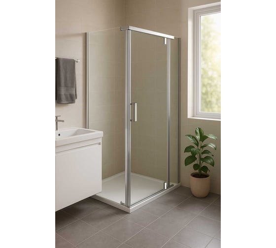 Изображение товара Душевой уголок OLIVE'S VIAR, прозр. стекла, прямоугольный, 1200*800*1950 мм, хром VR-128CS-SW-C