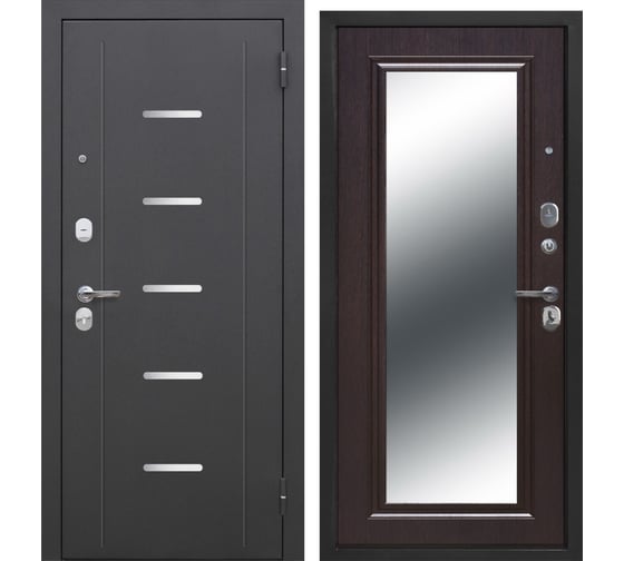 Изображение товара Дверь DIVA Foreman Ф-7 зеркало 2050x960 Правая Антик серебро - Венге УТ-00084231