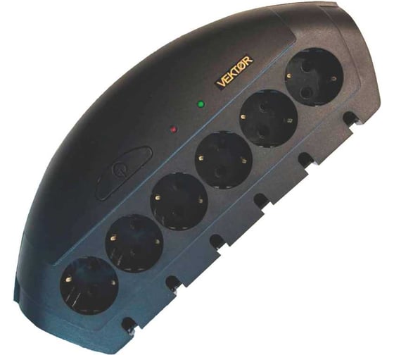 Изображение товара Сетевой фильтр Vektor MAX черный 1.8м (максимальная защита от помех) 28586