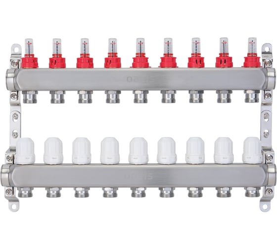 Изображение товара Коллекторная группа OASIS с расх., 9-вых. НЕРЖ 1”3/4 KNB01-09