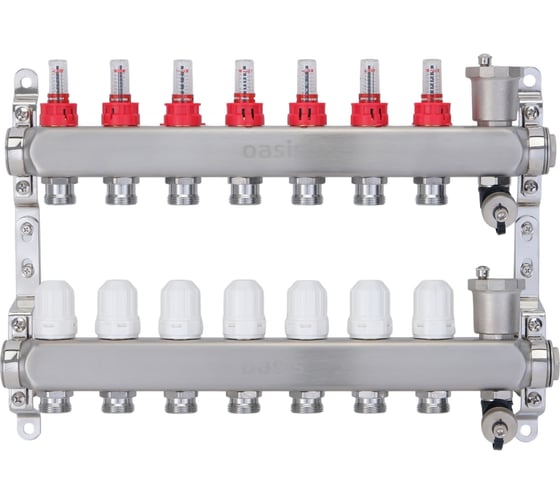 Изображение товара Коллекторная группа OASIS с расх. в сборе, 7-вых. НЕРЖ 1”3/4 KNR01-07