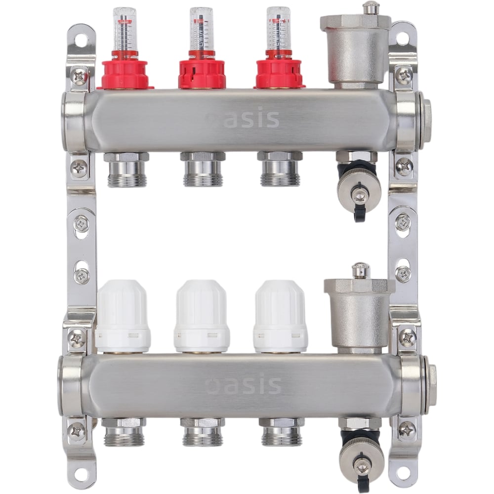 Изображение товара Коллекторная группа OASIS 3-вых, нержавеющая сталь, сбор, 1 дюйм 3/4