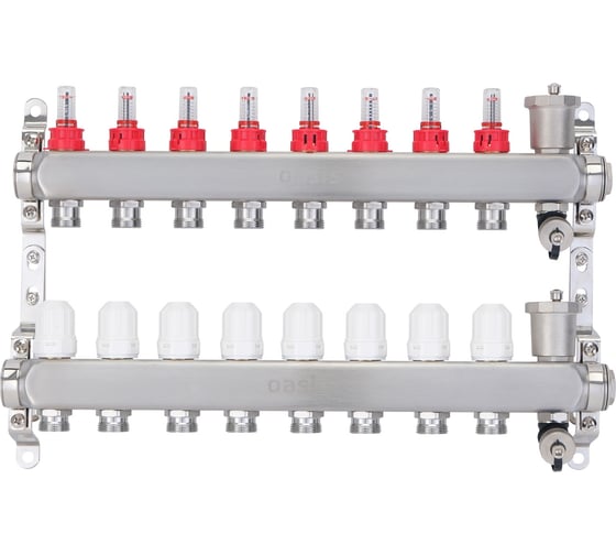 Изображение товара Коллекторная группа OASIS с расх. в сборе, 8-вых. НЕРЖ 1”3/4 KNR01-08