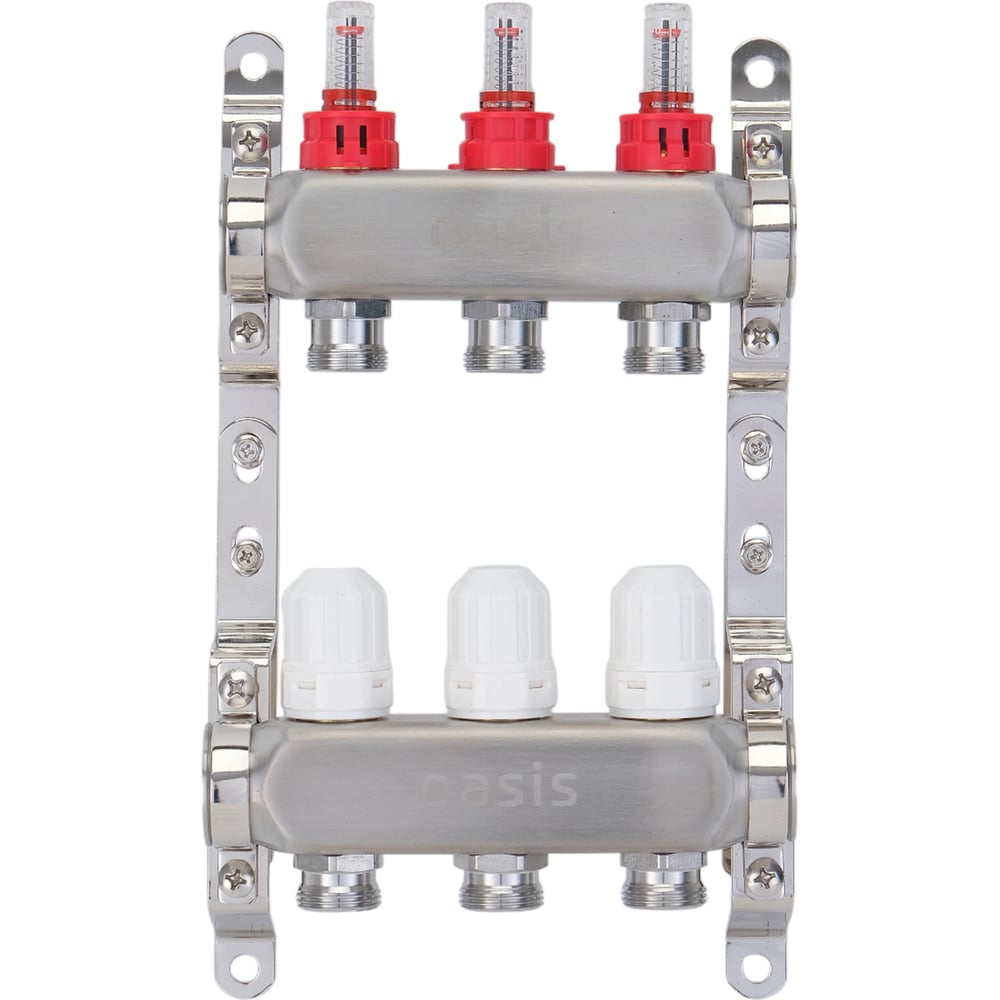 Изображение товара Коллекторная группа OASIS 3-выхода из нержавеющей стали 1 дюйм