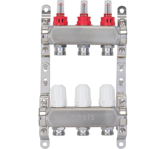 Изображение товара Коллекторная группа OASIS с расх., 3-вых. НЕРЖ 1”3/4 KNB01-03