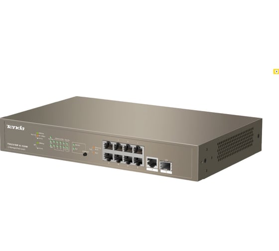 Изображение товара Управляемый PoE гигабитный коммутатор Tenda TEG5310P-8-150W L3, 8PoE портов, 1 Uplink, 1 SFP 10000148176