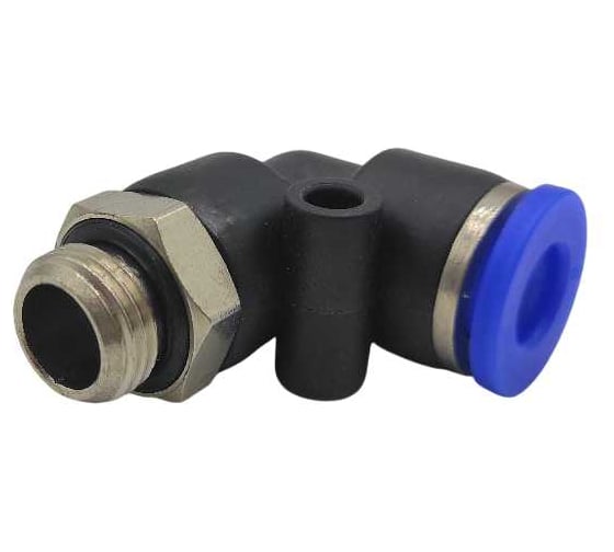 Изображение товара Фитинг цанговый Контактная Механика угловой G1/8, трубка 6 мм KZPL06-01G