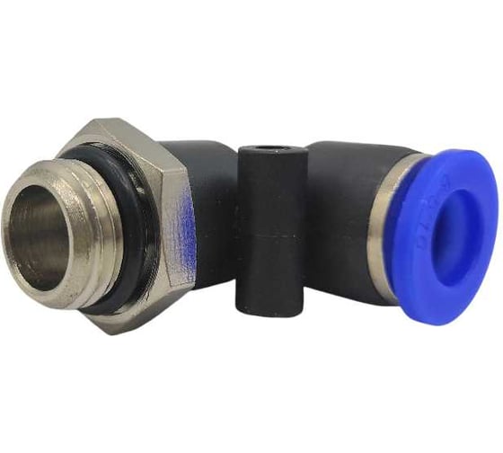 Изображение товара Фитинг цанговый Контактная Механика угловой G1/4, трубка 8 мм KZPL08-02G