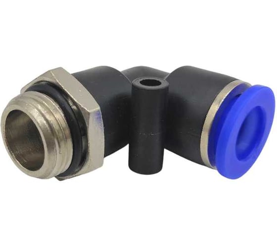 Изображение товара Фитинг цанговый Контактная Механика угловой G3/8, трубка 10 мм KZPL10-03G