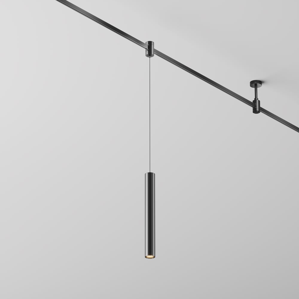 Изображение товара Трековый светильник Maytoni TR155-1-5W3K-B с встроенными светодиодами для потолочной установки