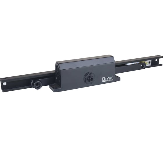 Изображение товара Двойной доводчик со скользящ тягой и фиксацией DORF SLIDE_8224 (Hold Open),110 кг, черный DORF_SLIDE_L8224_black