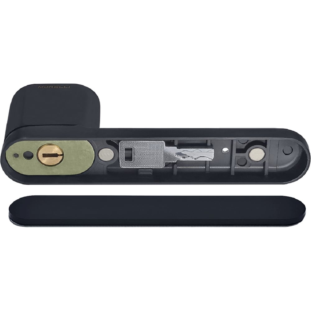 Изображение товара Ручка дверная с фиксатором MORELLI MH-62-S50 BL, черная