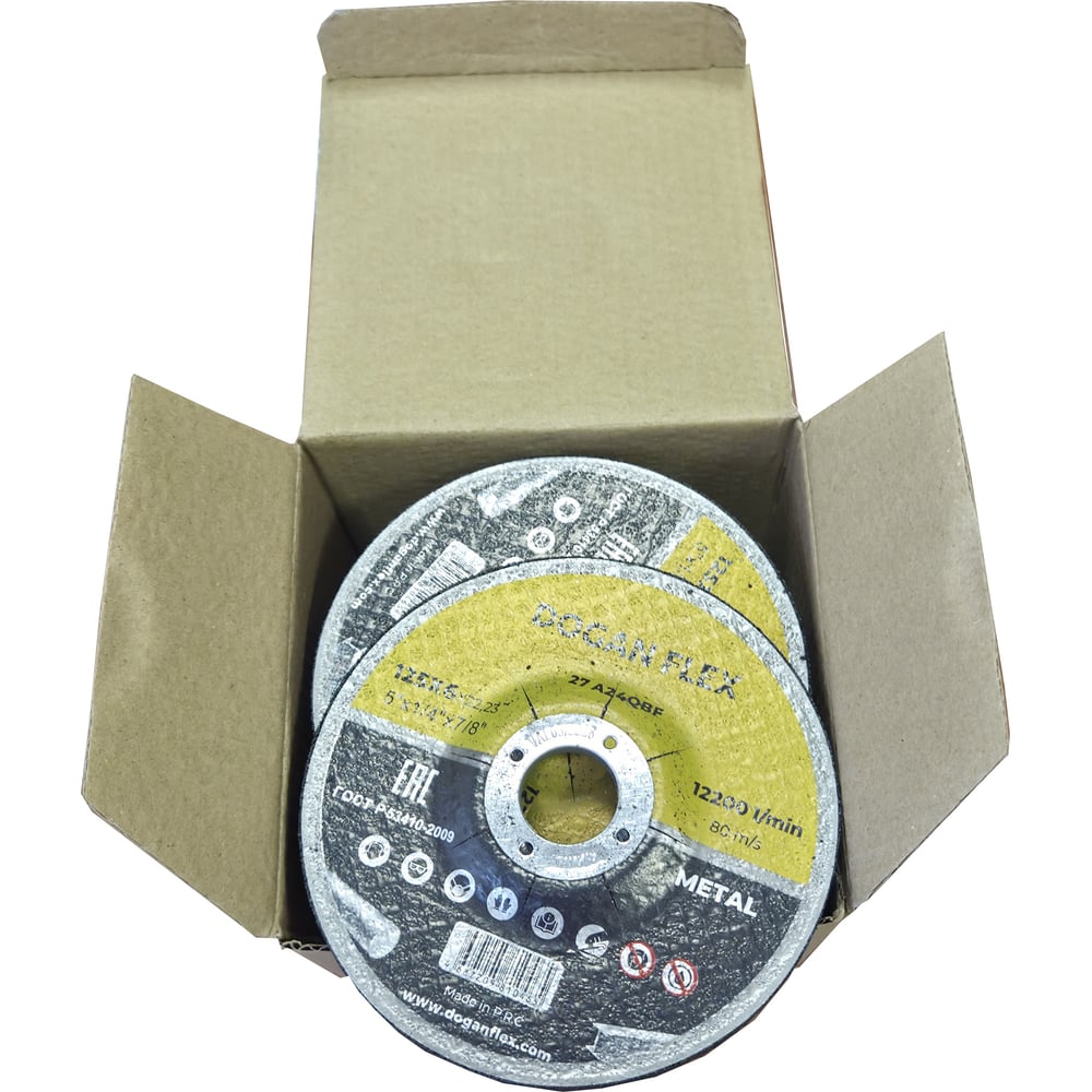 Изображение товара Диск шлифовальный по металлу DOGANFLEX 125x6,0x22.23 25 шт