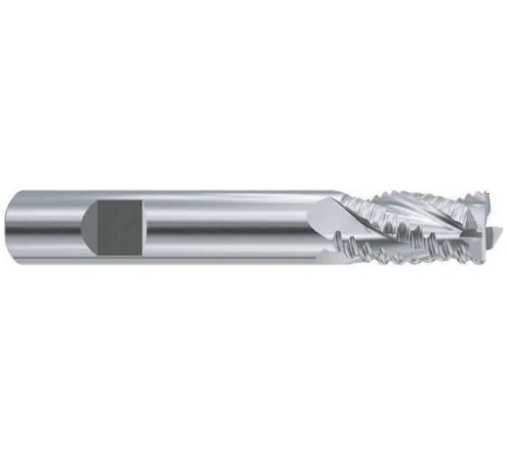 Изображение товара Фреза концевая из быстрорежущей стали New Century SUPER HARDENED 12х12х26х83 мм, многозубая, с углом спирали 30, черновая с крупн ESH751120
