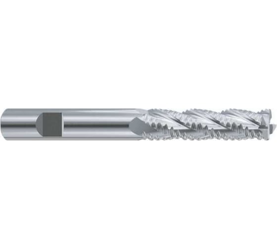 Изображение товара Фреза концевая из быстрорежущей стали New Century SUPER HARDENED 7х10х30х80 мм, многозубая, с углом спирали 30, черновая с крупн ESH752070