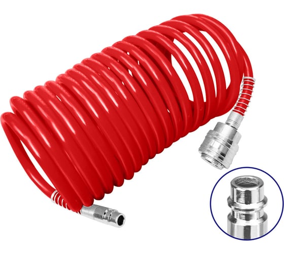 Изображение товара Шланг для компрессора EMTOP полиуретан, 5 м, только с разъемом европейского типа, внутренний диаметр 5 мм EAHE0501