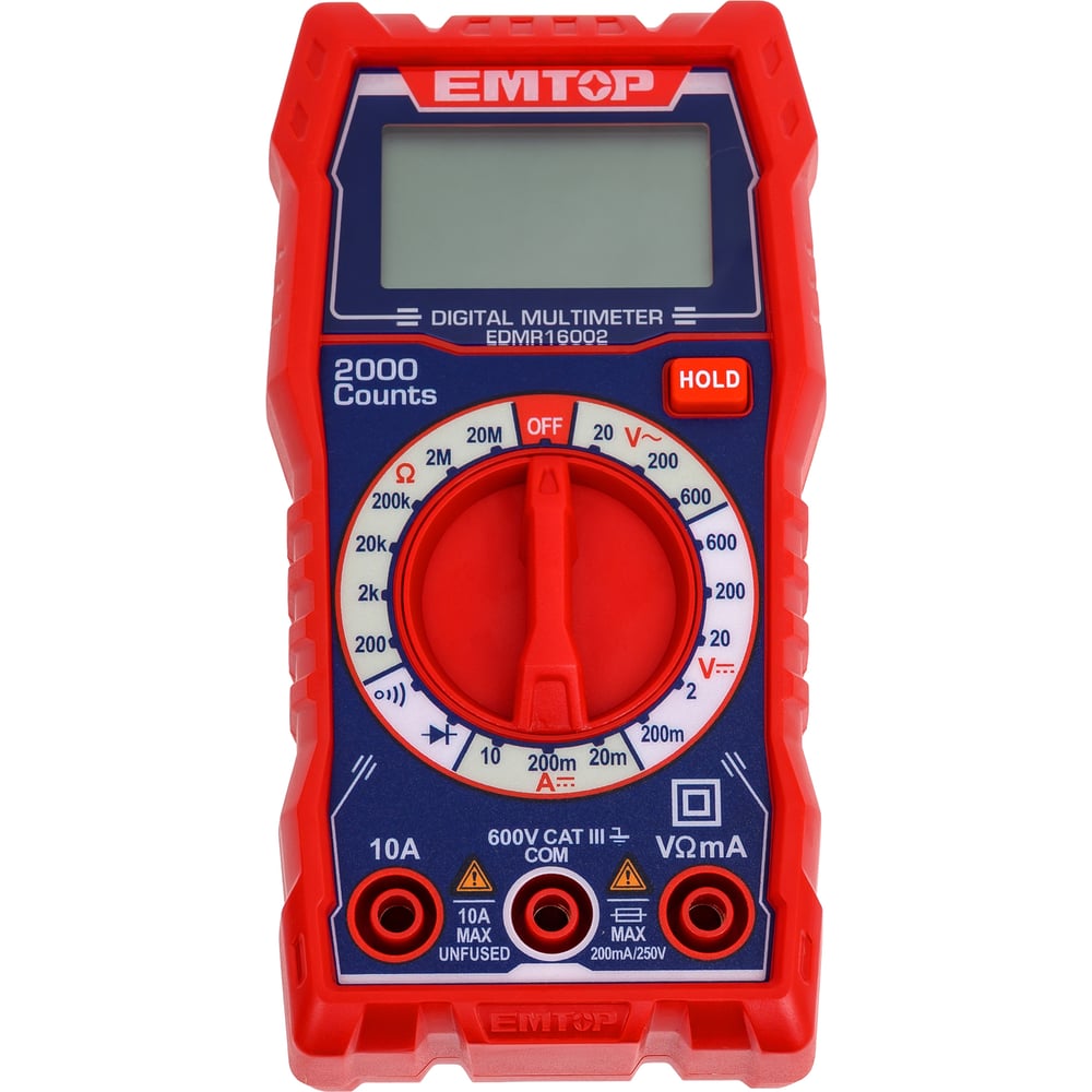Изображение товара Цифровой мультиметр EMTOP EDMR16002 с ЖК дисплеем и функциями измерения