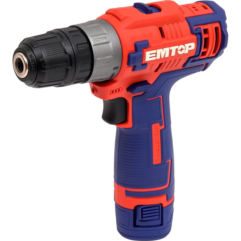 Изображение товара Аккумуляторная дрель-шуруповерт emtop 12 В профессиональный с подсветкой