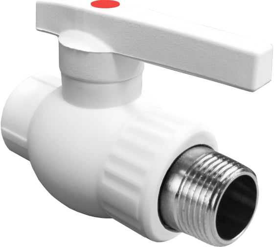 Изображение товара Кран шаровой комбинированный Valfex НР 25x3/4 (40/10) белый ВАЛФ-РУС 10144225