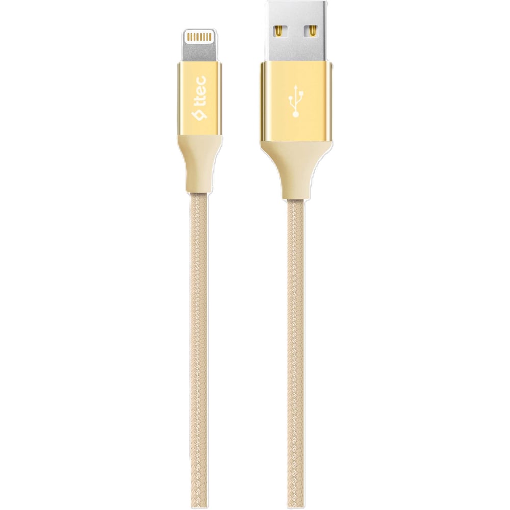 Изображение товара Кабель TTEC AlumiCable Lightning USB 120 см золотой для зарядки и данных
