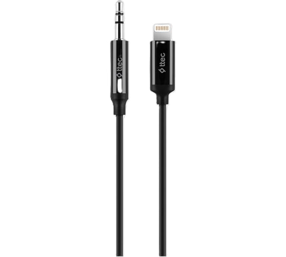 Изображение товара Кабель TTEC 3.5mm Aux - Lightning Sterio Premium Aux Cable. Длина: 1м. Цвет: черный 2DK42S