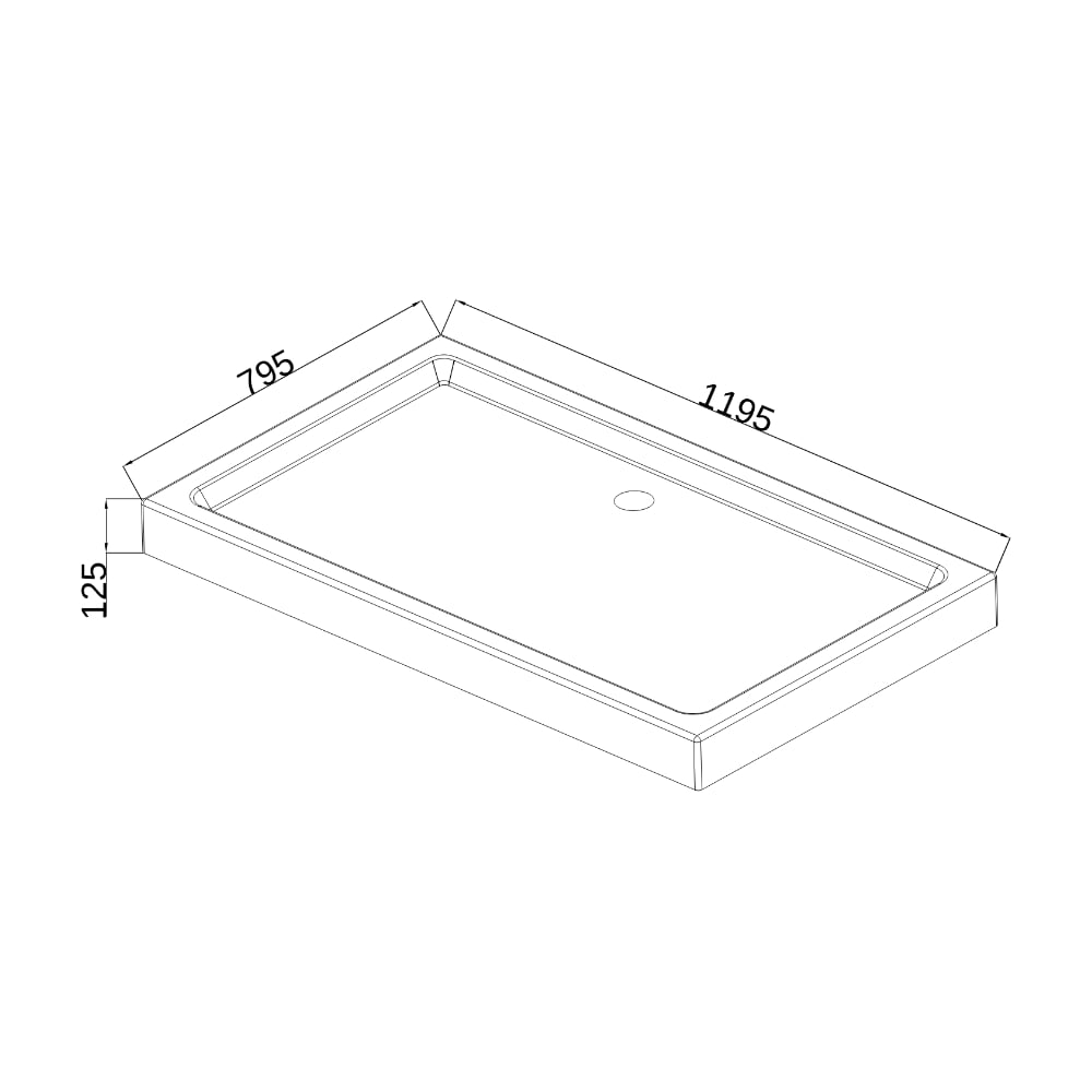 Изображение товара Душевой поддон OLIVE'S прямоугольный 1200х800 мм с сифоном и антискользящим покрытием
