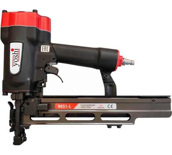 Изображение товара Скобозабивной пистолет пневматический Yoshi N851-L (тип L, длина скобы 19–50 мм) МБ000024658