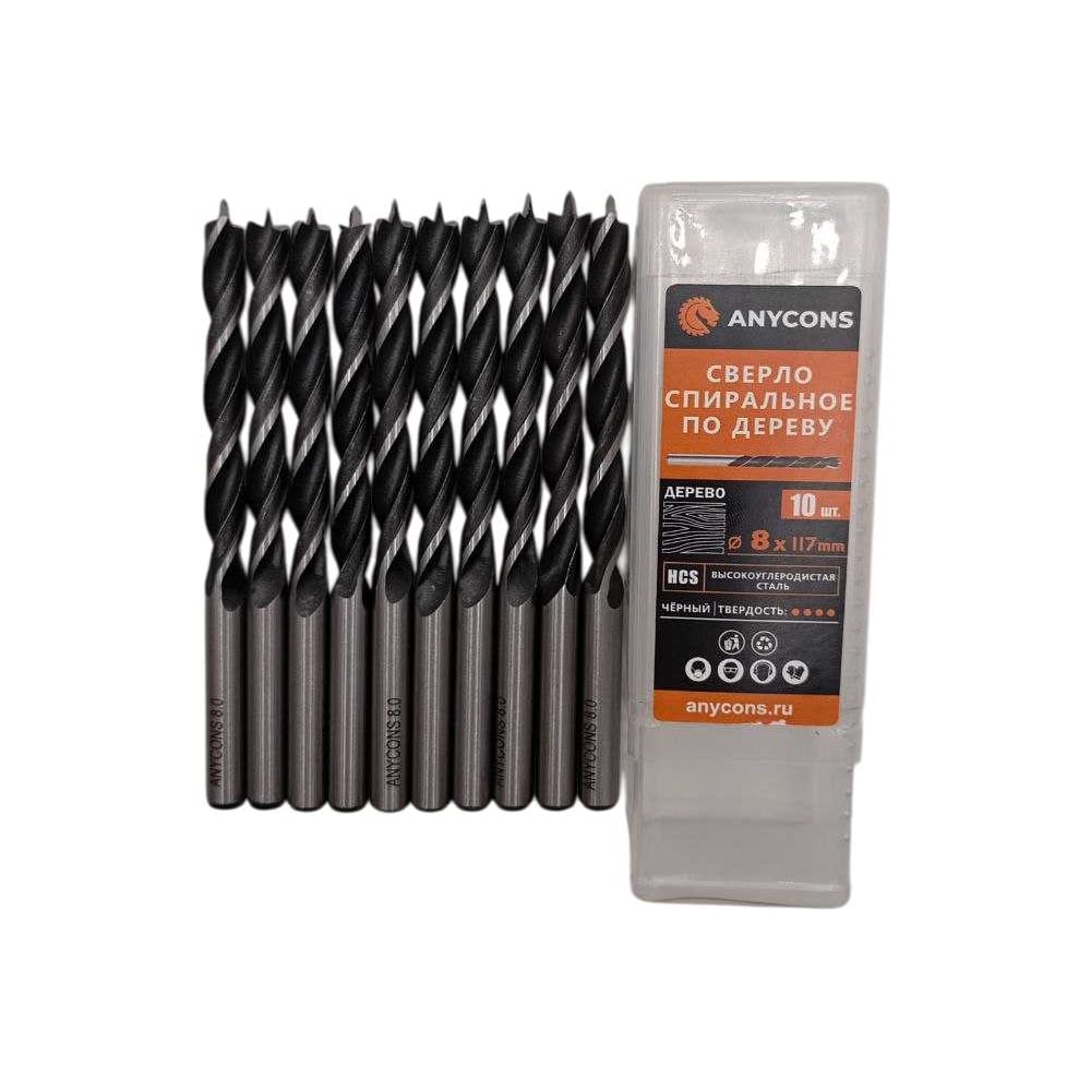 Изображение товара Сверло по дереву с 3-мя наконечниками 7 мм 30 шт Anycons AC-3ODS387