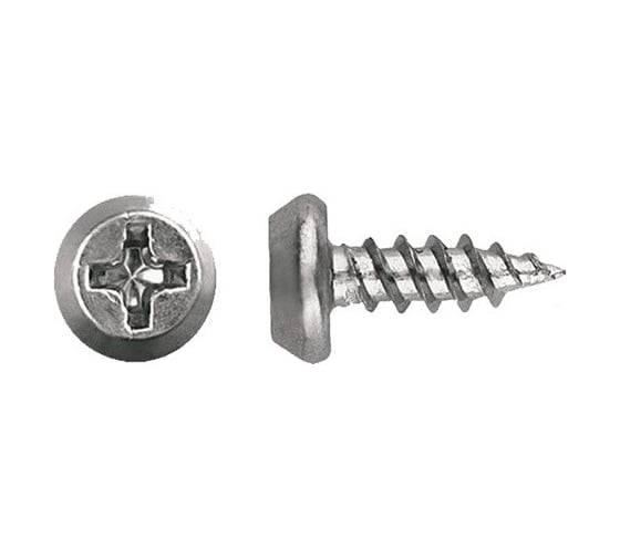 Изображение товара Саморез "клоп" ООО "Клинский метизный завод" по металлу, острый, 3,5x9.5, белый цинк, коробка 3 кг СКЛОЦ003595-3