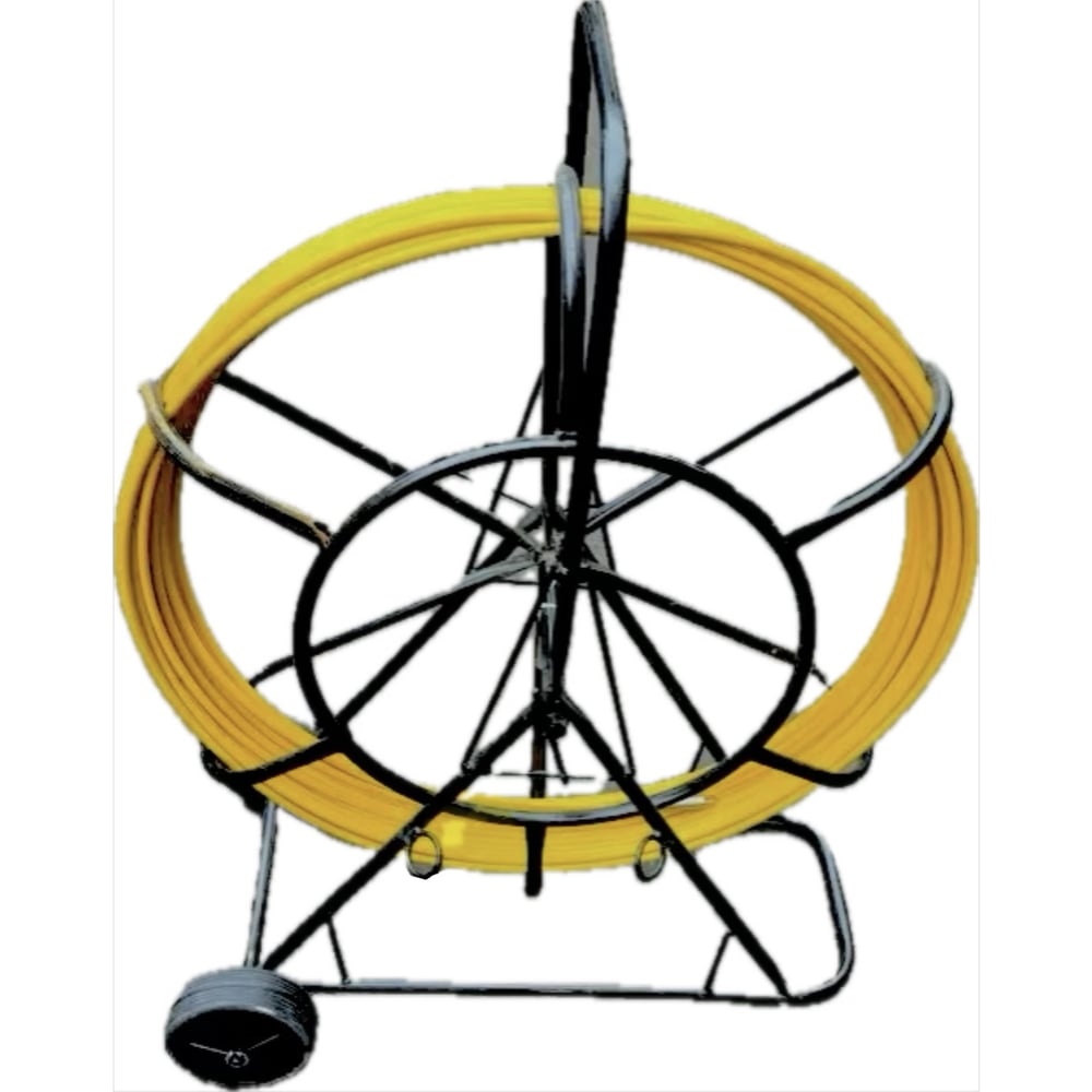 Изображение товара Кабель Связьсервис 9 мм 50 м на тележке желтый стеклопластик ПНД дюраль