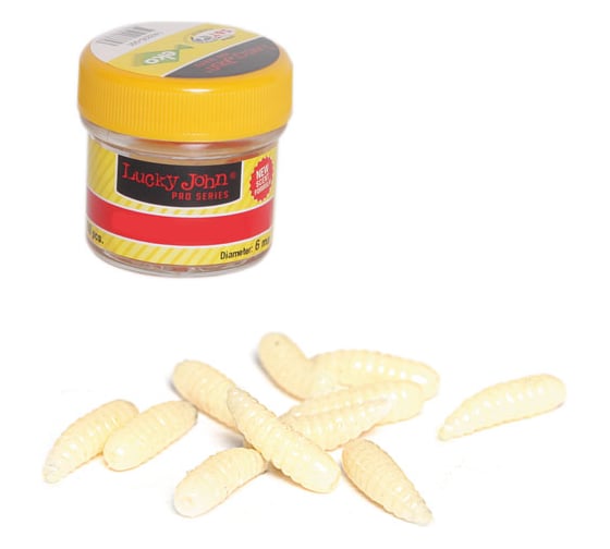 Изображение товара Искусственные съедобные насадки LUCKY JOHN LJ Pro Series MAGGOT, опарыш, 12 мм, 30 шт. 140202-001