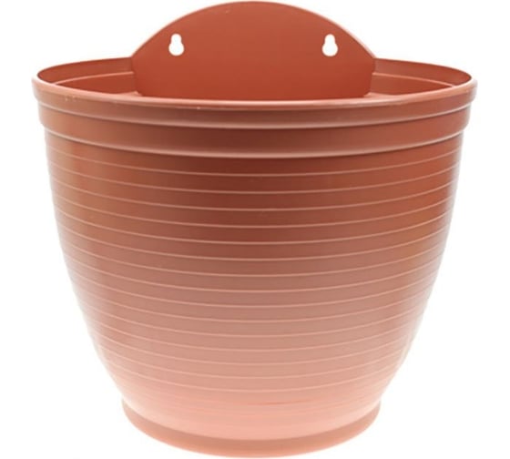 Изображение товара Настенное кашпо ФлораПласт Ассоль терракотовое, 17х14.5 см, 2 л 000900