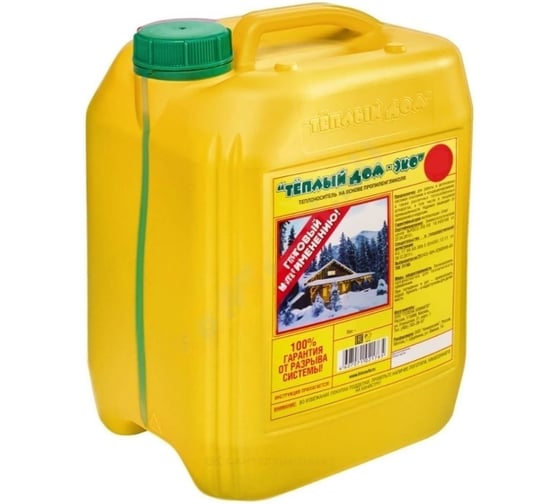 Изображение товара Антифриз Тёплый дом Эко-20 10кг пропиленгликоль 37% -21С канистра 119-0547
