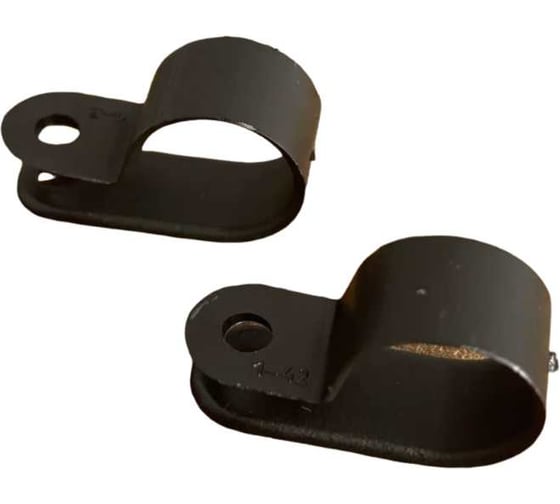 Изображение товара Крепеж серьга для кабеля (скоба) 23 Болта d 5 черная, 50 шт. 15-0534ф50