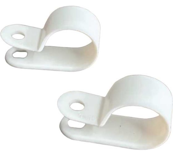 Изображение товара Крепеж серьга для кабеля (скоба) 23 Болта d 12 белая, 20 шт. 15-0565ф20