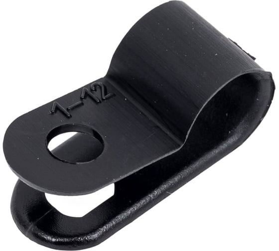 Изображение товара Крепеж серьга для кабеля (скоба) 23 Болта d 6 черная, 50 шт. 15-0540ф50