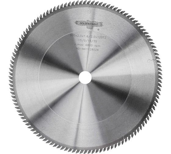 Изображение товара Пила дисковая Golden Eagle HW универсальная 305x25,4x2,0/1,6 z120 WZ GE TL00000820