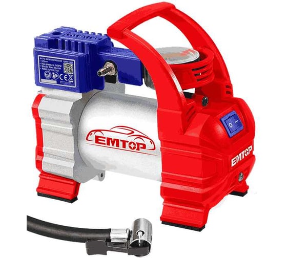 Изображение товара Компрессор автомобильный emtop Максимальное давление: 140 фунтов на квадратный дюйм (10 бар EAAC3501