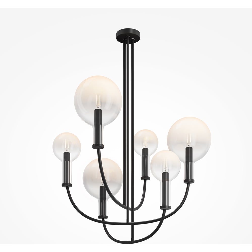 Изображение товара Подвесной светильник Maytoni MOD333PL-06B в стиле модерн, 6 ламп, черный