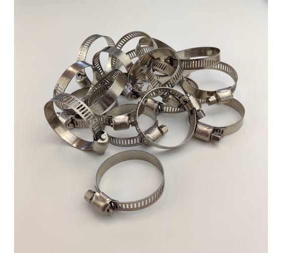 Изображение товара Хомут червячный HG 24-36 мм нержавеющая сталь, 20 шт D0341262