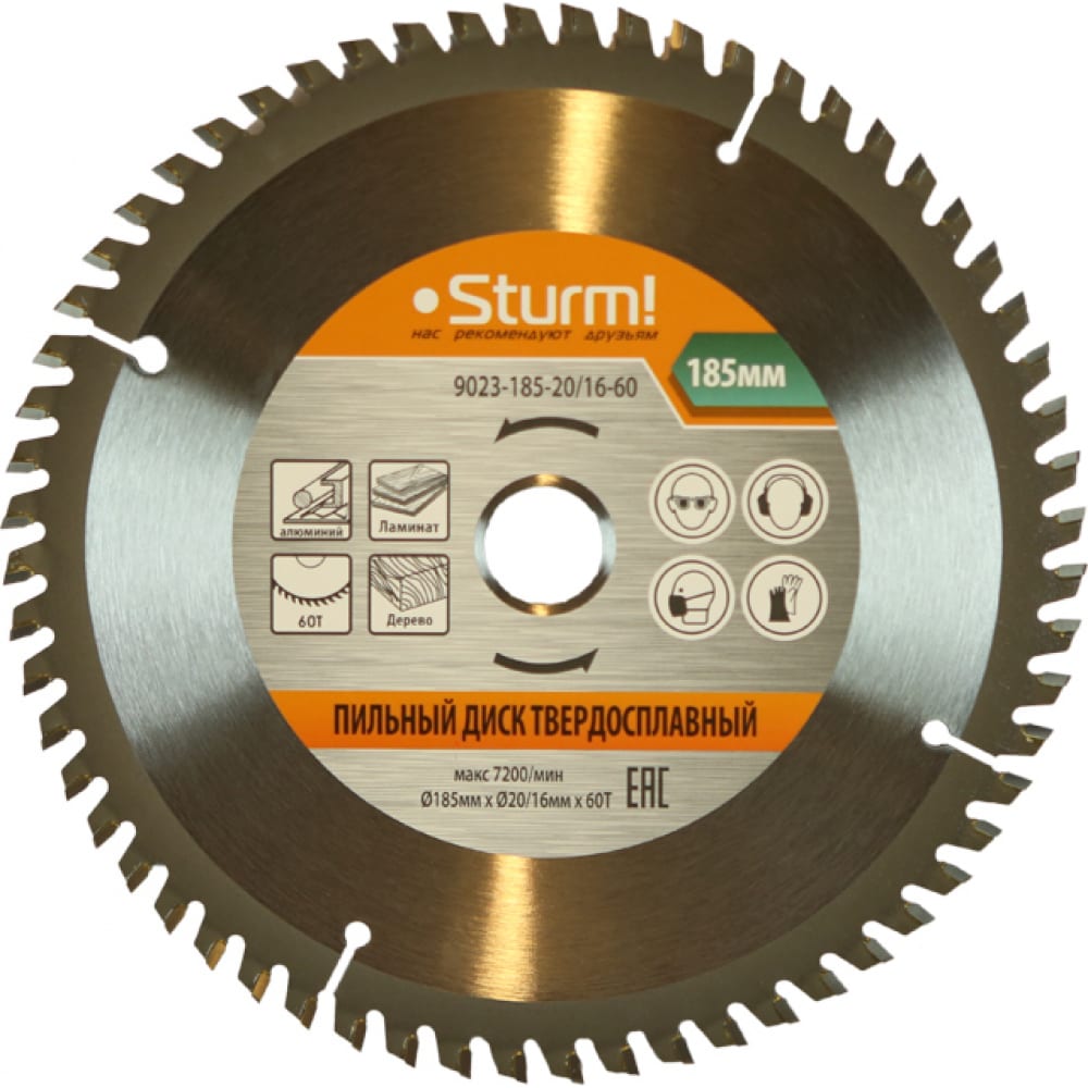 Купить Пильный диск Sturm, 9023-185-20/16-60, универсальный