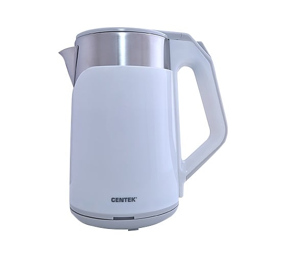 Изображение товара Чайник Centek 2.0 л, 2000W двойной корпус сталь+пластик двойные стенки, сохранение тепла CT-0023 White