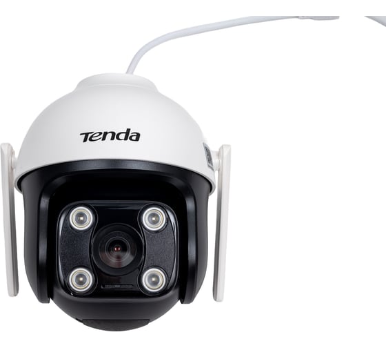 Изображение товара Наружная Wi-Fi камера с панорамированием/наклоном Tenda CH7, 2560x1440, 30 кадр./сек, 4 Мп, 355 по горизонтали, 90 по вертикали, Wi-Fi, IP65, от -30 до 60 C, MicroSD до 256GB, 2 внешние антенны, белый 10000142905