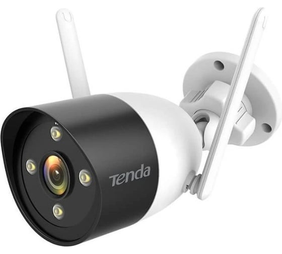 Изображение товара Цилиндрическая уличная IP-камера Tenda CT6, 2304x1296, 20 кадр./сек, CMOS 3 Мп, Wi-Fi, ночная съемка, датчик движения, от -30 до 60 C, белый 10000129386