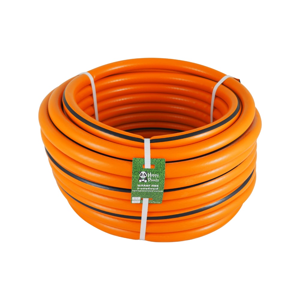 Изображение товара Шланг поливочный Happy Panda 3/4 25 м армированный ПВХ для сада и огорода