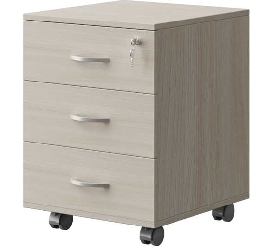 Изображение товара Тумба выкатная Альянс мебель с замком ХИТ 434x454x587 К-5 Ясень шимо светлый