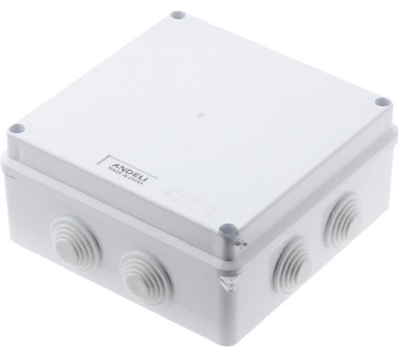 Изображение товара Распаечная коробка ANDELI с крышкой, 150х150х70, 8 входов, IP65 ADL18-603